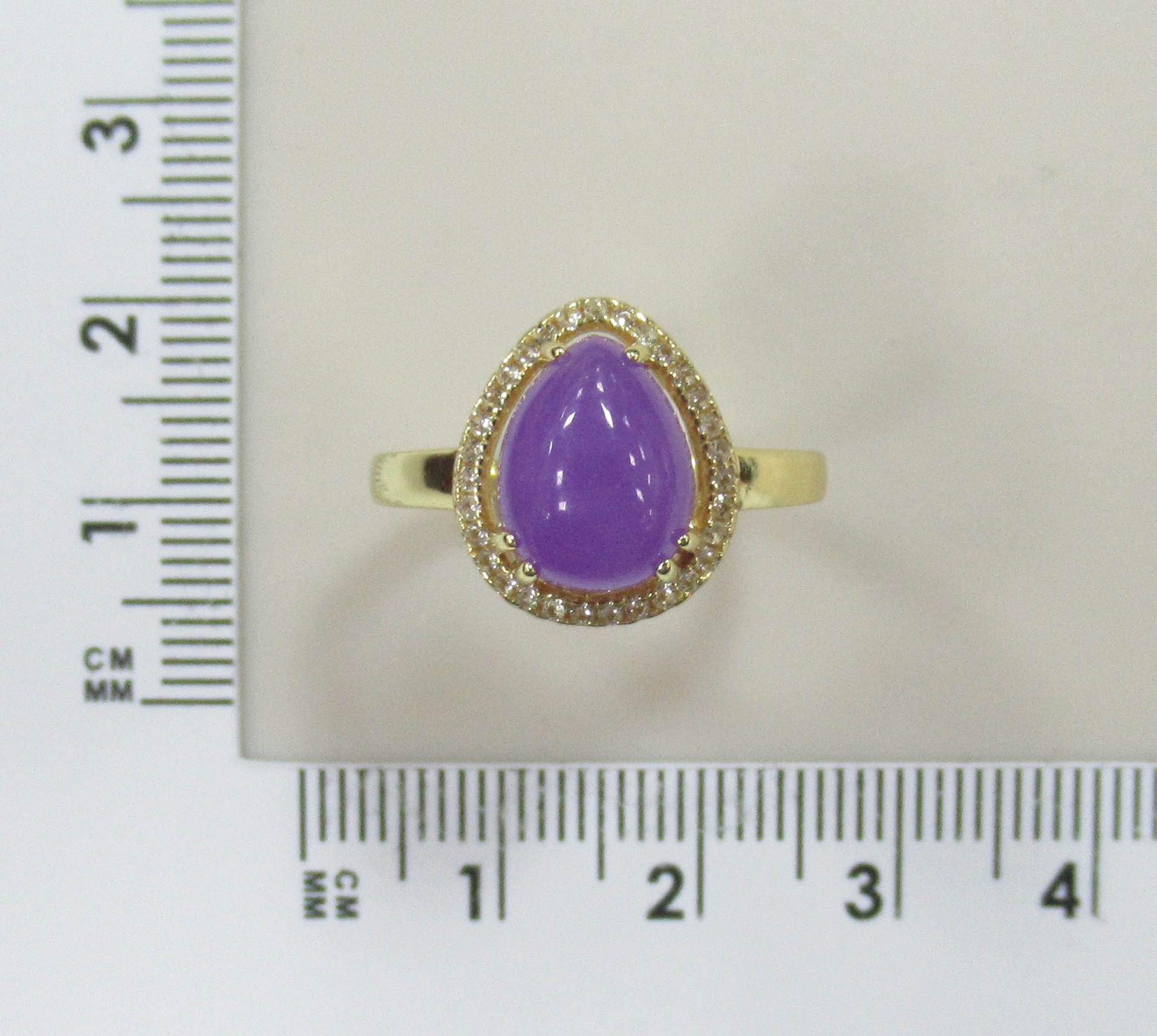 Серебряное кольцо с лавандовым жадеитом